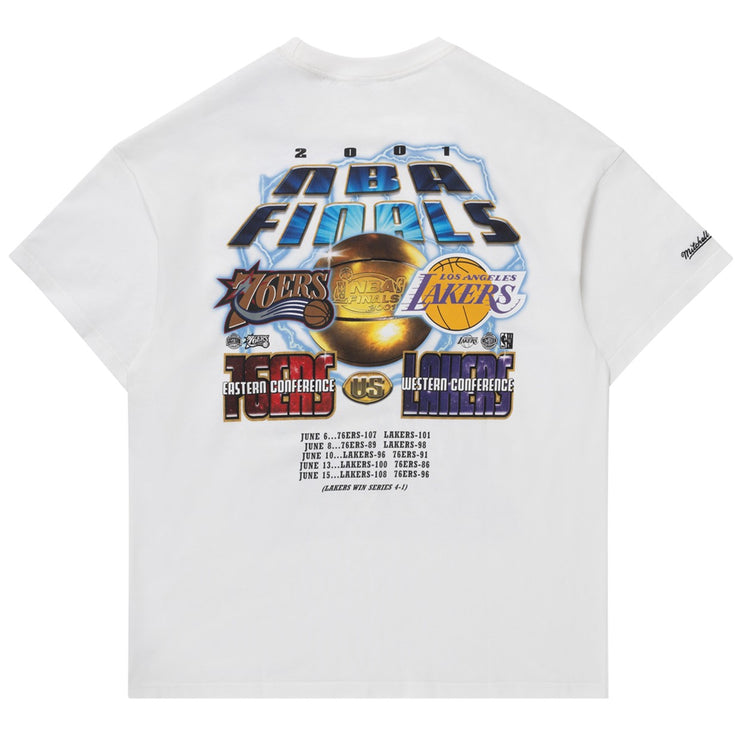 Mitchell & Ness NBA 01 Finals Tee Iverson Fisher Vintage White