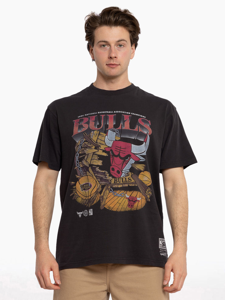 Mitchell & Ness NBA Bevel Burst Tee Chicago Bulls Black