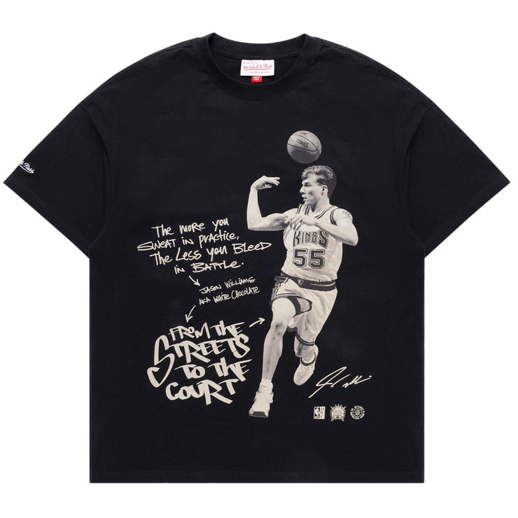 Mitchell & Ness NBA From The Streets Sacramento Kings Jason Williams Streetball Tee Faded Black