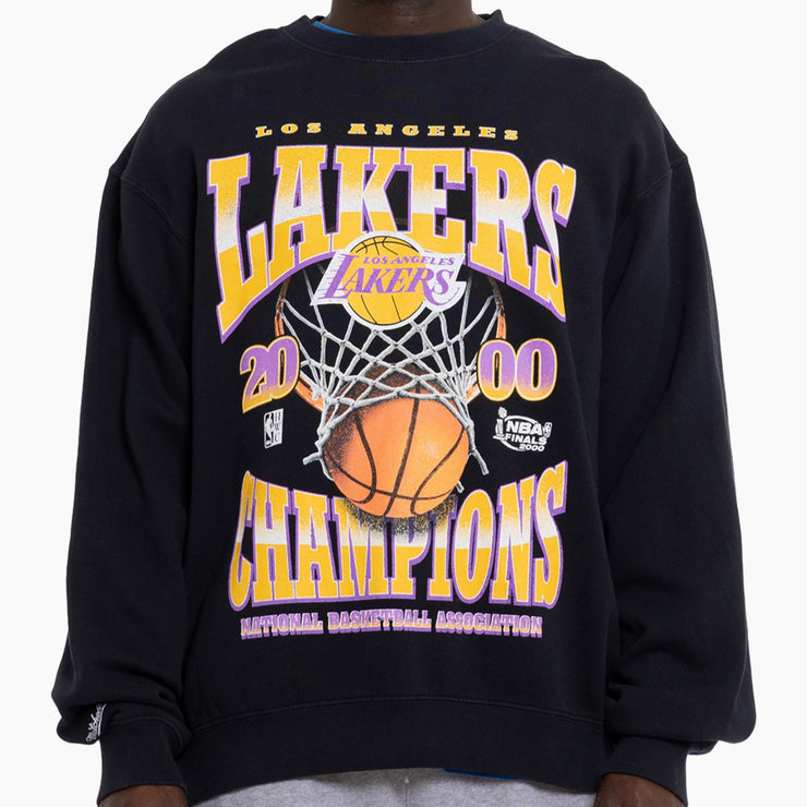 Mitchell & Ness NBA Tri 2.0 Crew Los Angeles Lakers Faded Black