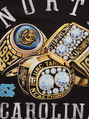 Mitchell & Ness NCAA Rings Tee North Carolina Tar Heels Faded Black