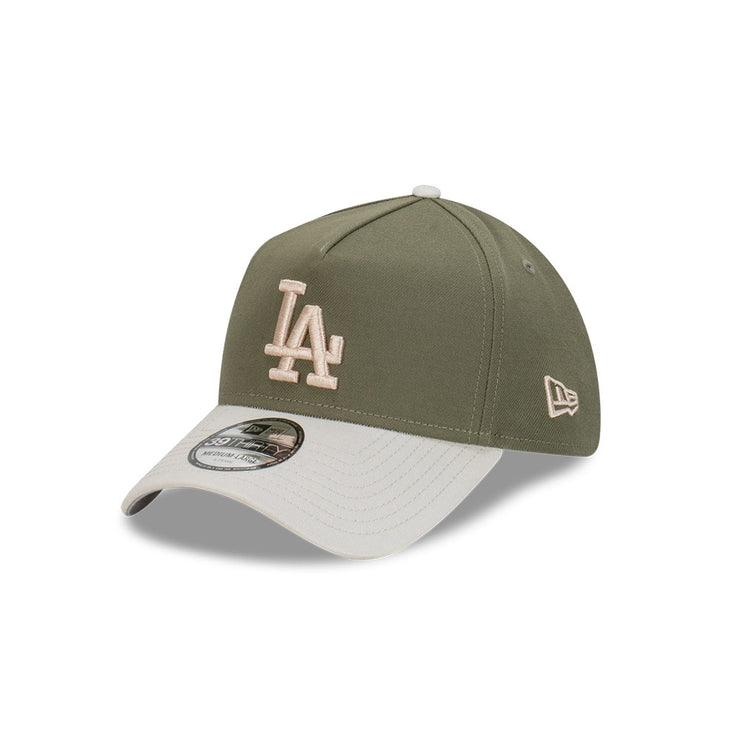 New Era 39Thirty A-Frame MLB Vintage Olive Los Angeles Dodgers