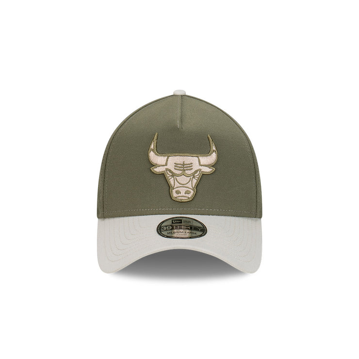 New Era 39Thirty A-Frame NBA Vintage Olive Chicago Bulls