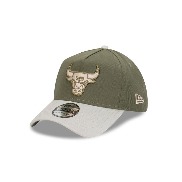 New Era 39Thirty A-Frame NBA Vintage Olive Chicago Bulls