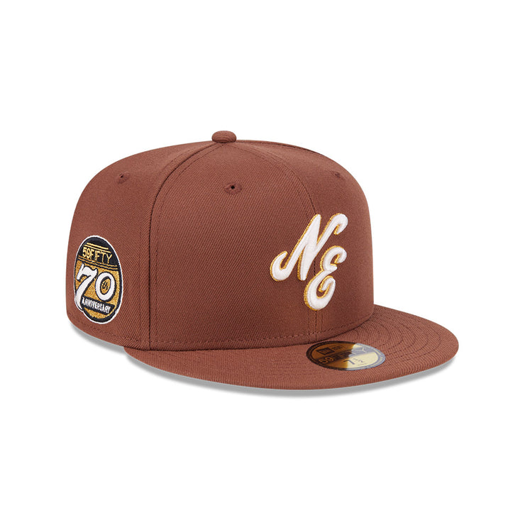 New Era 59Fifty 70th Anniversary Script Brown