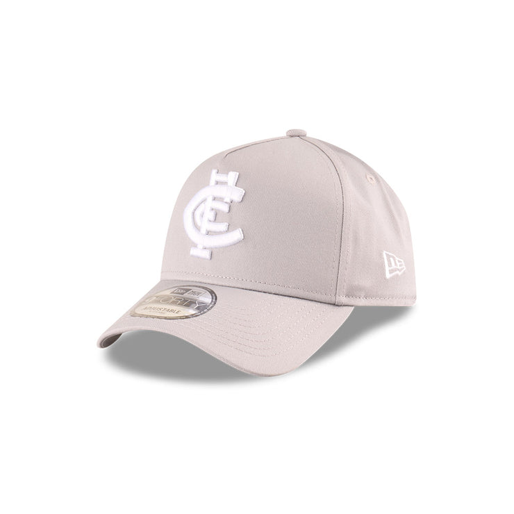 New Era 9Forty A-Frame AFL 2025 Supporter Grey White Carlton Blues