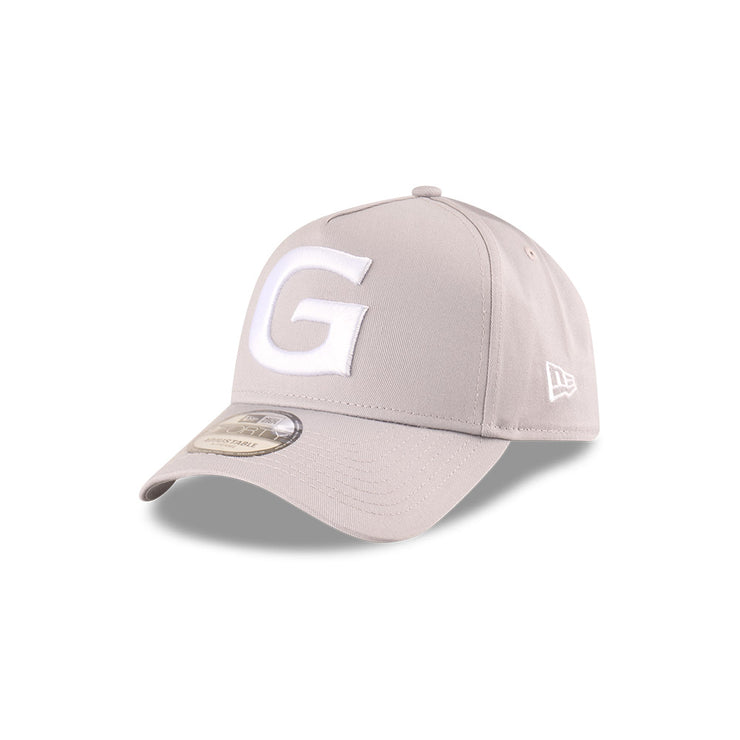 New Era 9Forty A-Frame AFL 2025 Supporter Grey White Geelong Cats