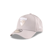 New Era 9Forty A-Frame AFL 2025 Supporter Grey White Hawthorn Hawks