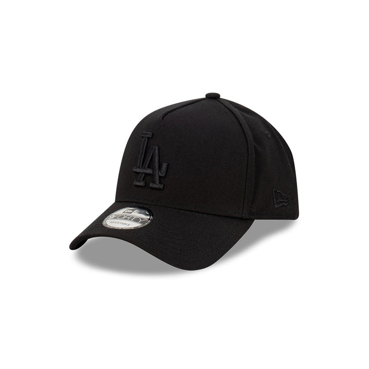 New Era 9Forty A-Frame MLB Black On Black Los Angeles Dodgers