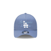 New Era 9Forty A-Frame MLB Seasonal Tonal Script Los Angeles Dodgers Slate Blue