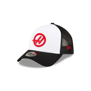 New Era 9Forty A-Frame Trucker F1 HAAS Team White Black