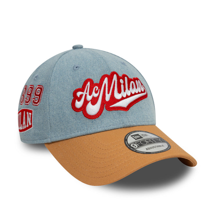 New Era 9Forty Denim AC Milan Dark Beige