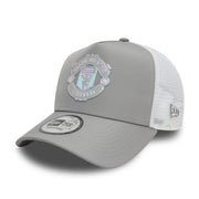 New Era 9Forty E-Frame Trucker EPL Iridescent Manchester United FC Grey