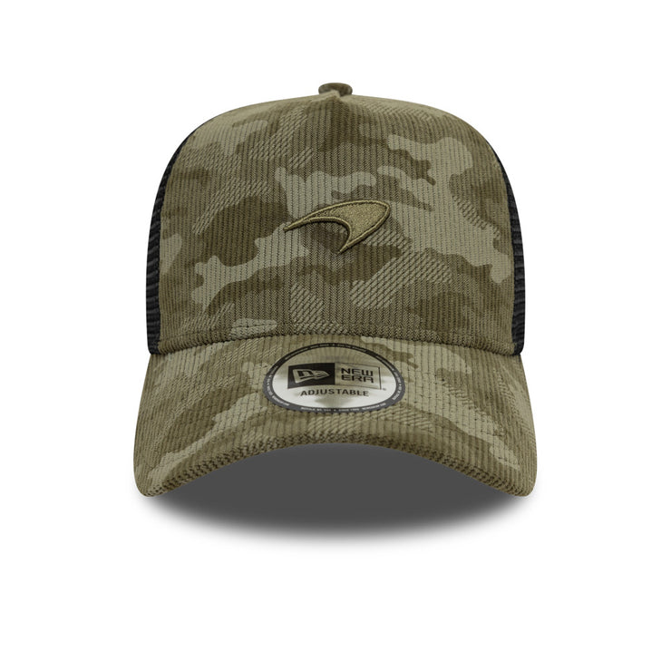 New Era 9Forty E-Frame Trucker F1 McLaren Racing Cord Camo Green