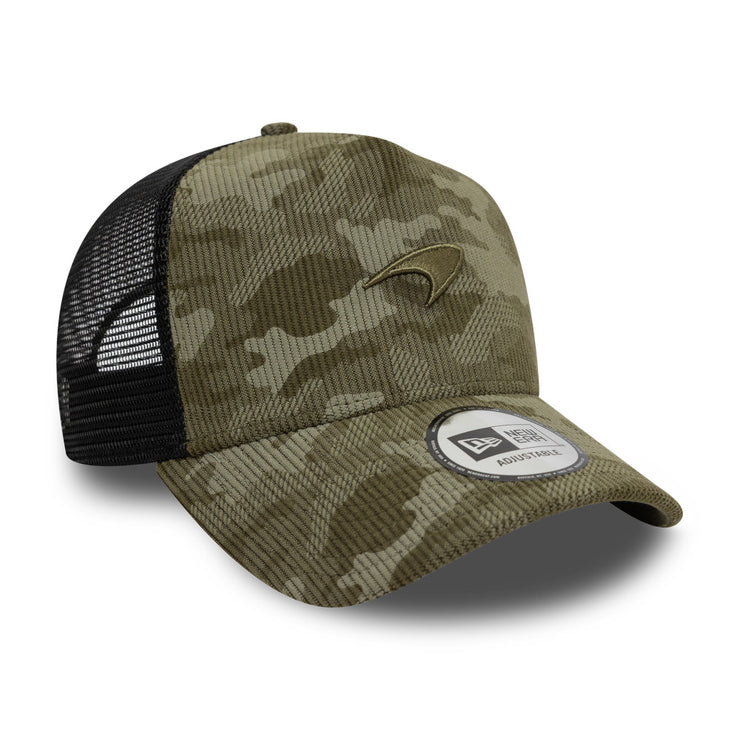 New Era 9Forty E-Frame Trucker F1 McLaren Racing Cord Camo Green