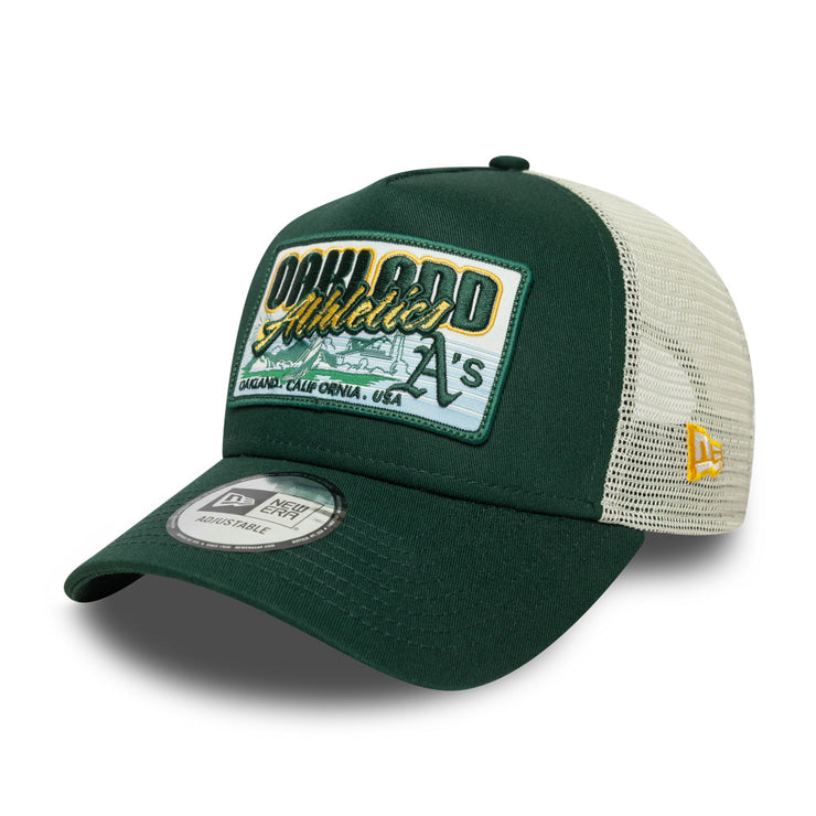 New Era 9Forty E-Frame Trucker MLB Patch Trucker Oakland Athletics Dark Green