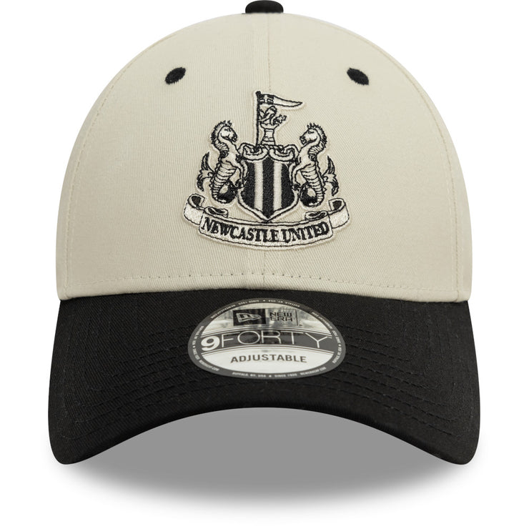 New Era 9Forty EPL Contrast Visor Newcastle United FC Ivory Black