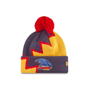 New Era Beanie AFL 2025 Supporter Zig Zag Team Adelaide Crows