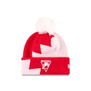 New Era Beanie AFL 2025 Supporter Zig Zag Team Sydney Swans