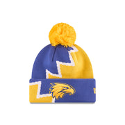 New Era Beanie AFL 2025 Supporter Zig Zag Team West Coast Eagles