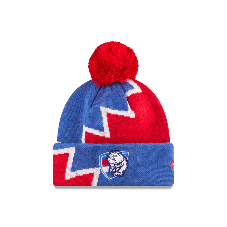 New Era Beanie AFL 2025 Supporter Zig Zag Team Western Bulldogs