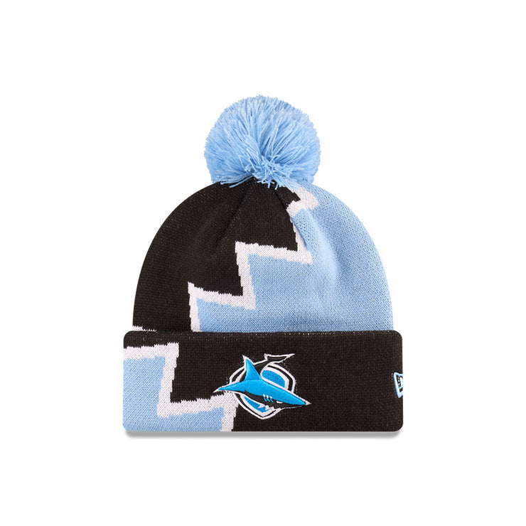 New Era Beanie NRL 2025 Supporter Zig Zag Team Cronulla Sutherland Sharks