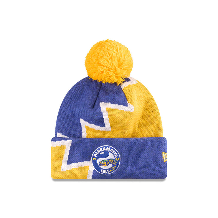 New Era Beanie NRL 2025 Supporter Zig Zag Team Parramatta Eels