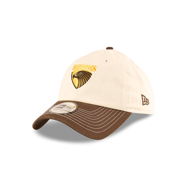 New Era Casual Classic AFL 2025 Supporter 2-Tone Chrome Hawthorn Hawks