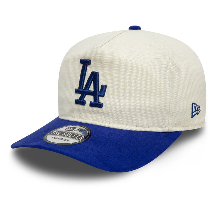 New Era Golfer MLB Script Los Angeles Dodgers Ivory Royal