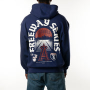 New Era MLB Freeway Series Oversize Hoodie Los Angeles Angels Dark Royal