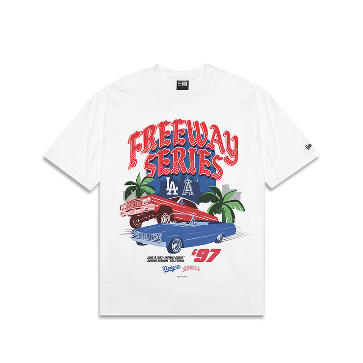 New Era MLB Freeway Series Oversize Tee Los Angeles Dodgers X Los Angeles Angels White