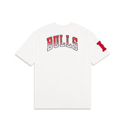 New Era NBA Higher Fade Oversized T-Shirt Chicago Bulls White