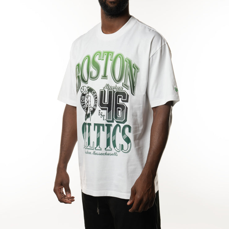 New Era NBA Rivals Oversized Tee Boston Celtics White