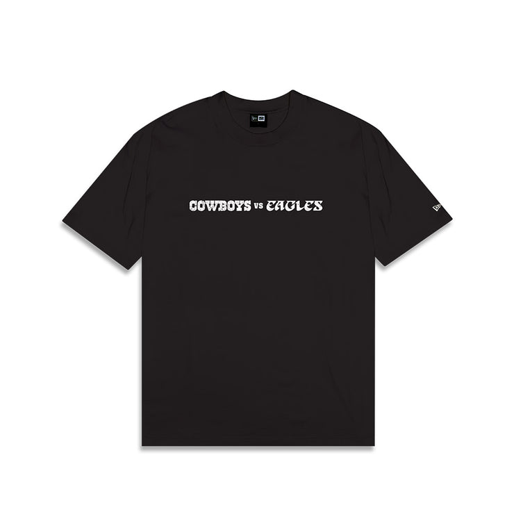 New Era NFL Rivals Oversized T-Shirt Dallas Cowboys Vs Philadelphia Eagles Black