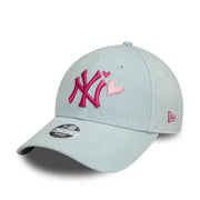 New Era Womens 9Forty MLB Denim Icon New York Yankees Pale Blue