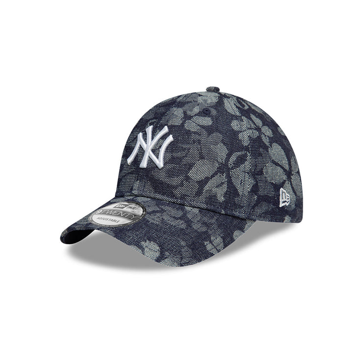 New Era Womens 9Twenty MLB Floral Denim New York Yankees