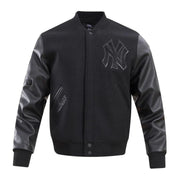Pro Standard MLB Triple Black Wool Varsity Jacket New York Yankees