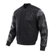 Pro Standard MLB Triple Black Wool Varsity Jacket New York Yankees
