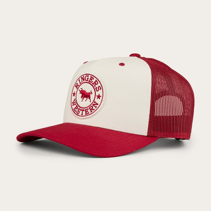 Ringers Western Signature Bull Trucker Cap Red/Off White