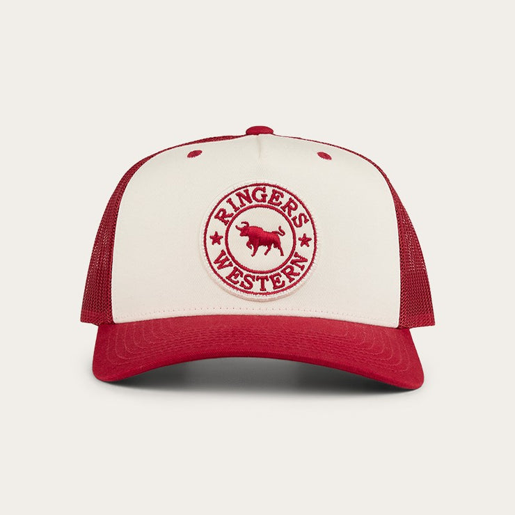 Ringers Western Signature Bull Trucker Cap Red/Off White