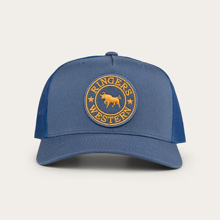 Ringers Western Signature Bull Trucker Cap Yale Blue Gold