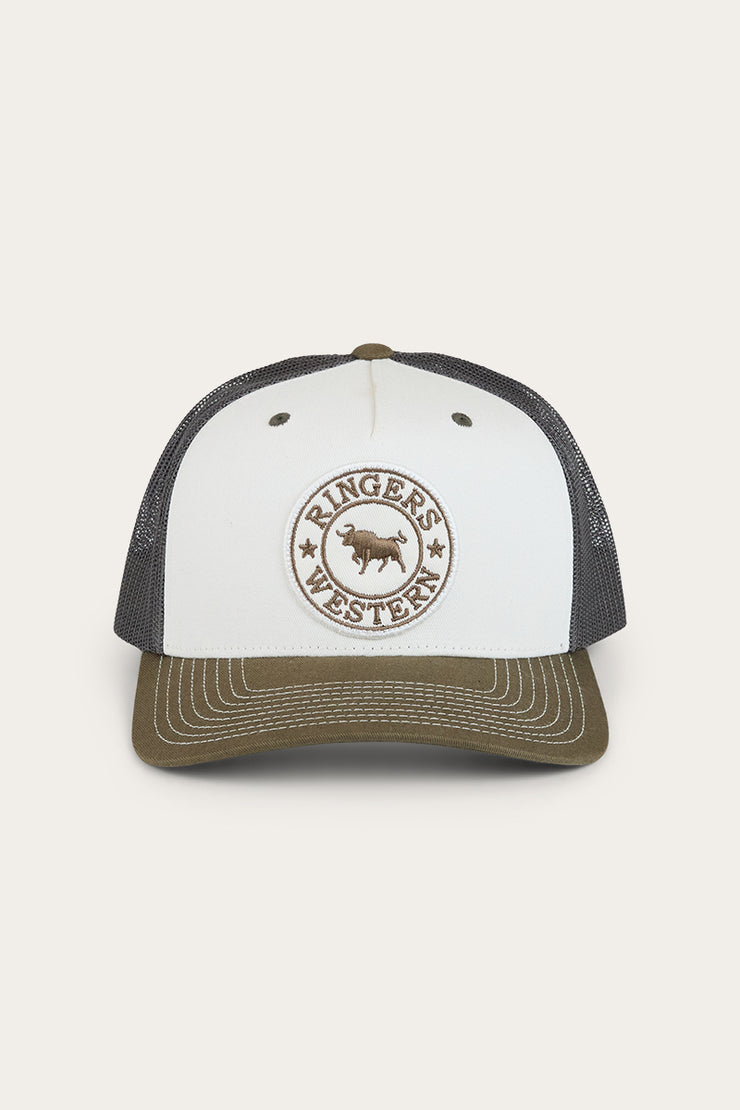 Ringers Western Signature Bull Trucker Cap Army/Off White