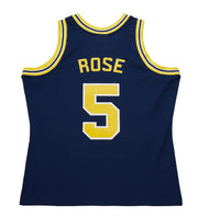 Mitchell & Ness NCAA Swingman Jersey University Of Michigan Jalen Rose #5 1991 Blue