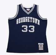 Mitchell & Ness NCAA Swingman Jersey University of Georgetown Patrick Ewing #33 83-84 Navy