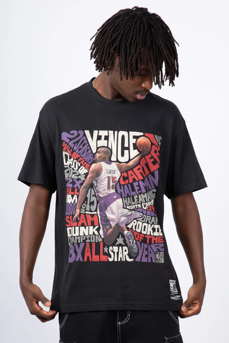 Mitchell & Ness NBA Player Abstract Tee Toronto Raptors Carter Faded Black