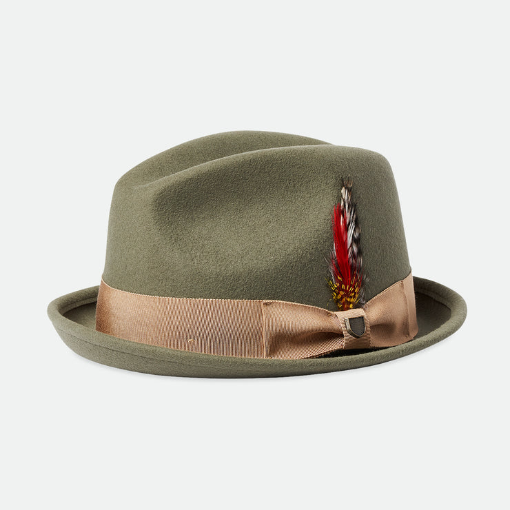 Brixton Gain Fedora Olive Surplus/Sand