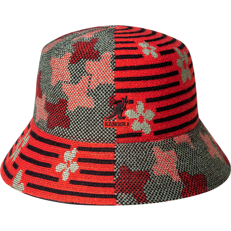 Kangol Nature Flip Lahinch Bucket Hat Oil Green/Cherry